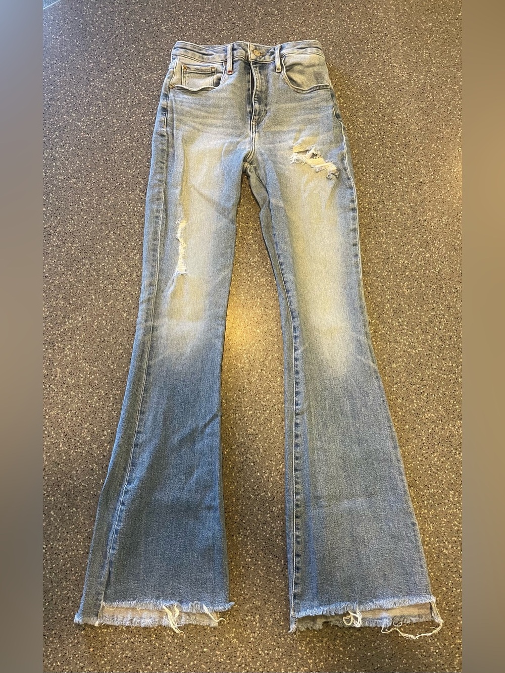 Idyllwind Light Blue Distressed Flare Jeans